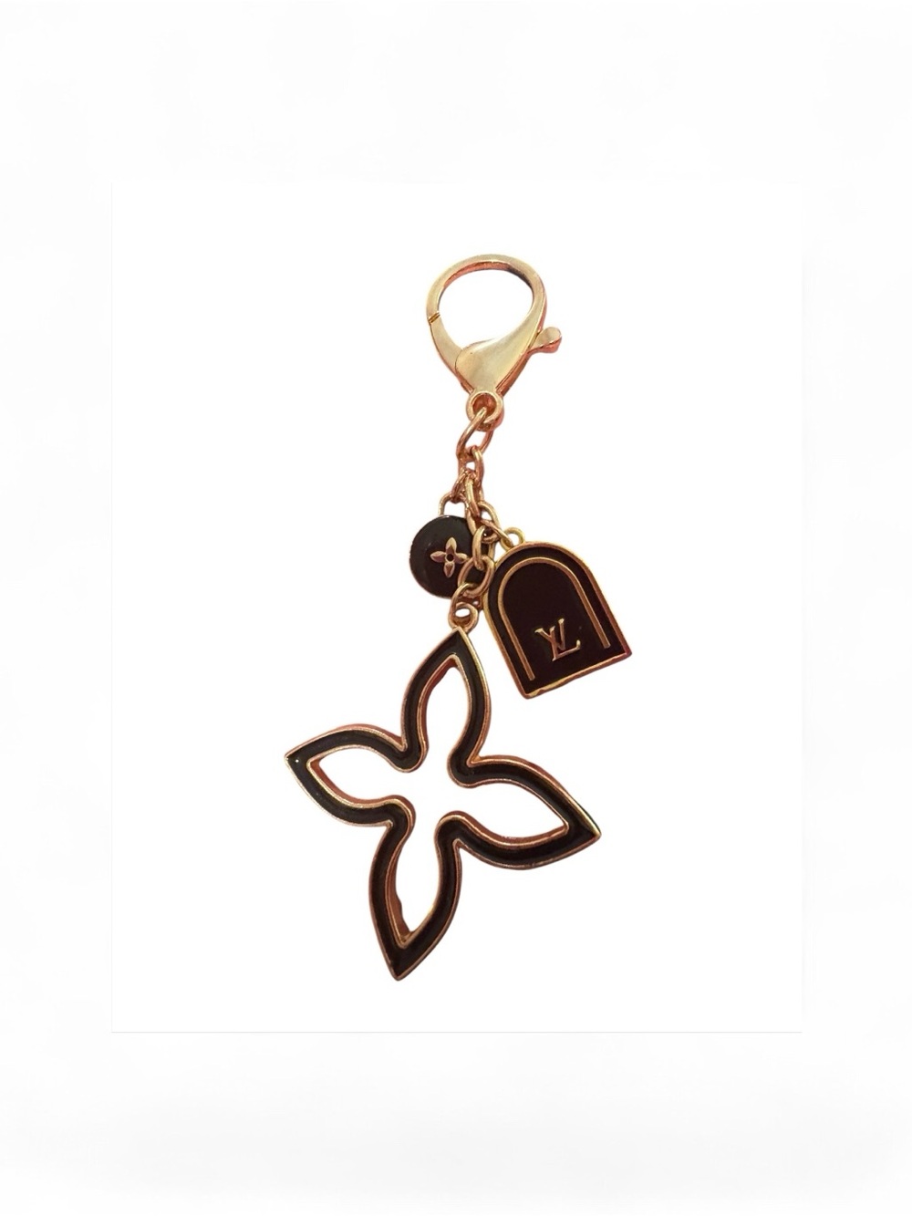 2 Authentic Louis Vuitton charm & Key chain upcycled with Bag Charm Keychain - Picture 4 of 5